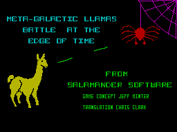 Meta-Galactic Llamas Battle at the Edge of Time (1984)(Salamander Software)